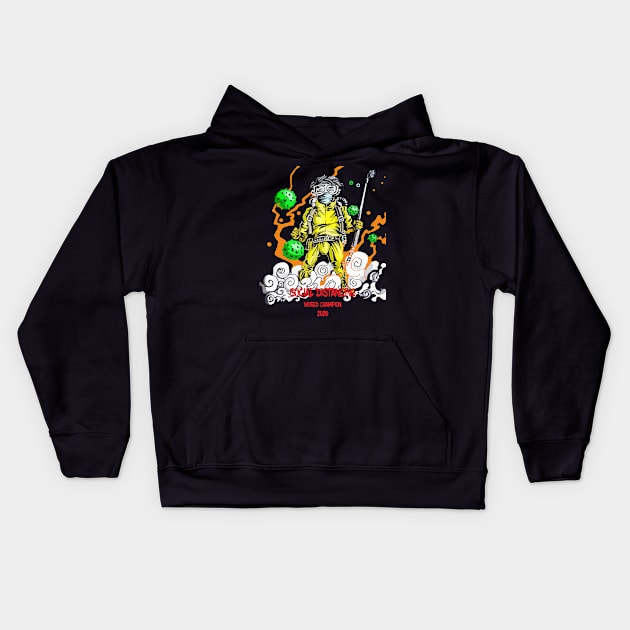 SOCIAL DISTANCING WORLD CHAMPION Kids Hoodie by Conan Clothing